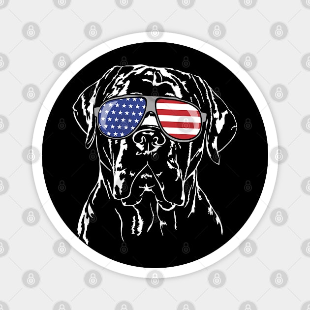 Cane Corso Italiano American Flag sunglasses patriotic dog Magnet by wilsigns